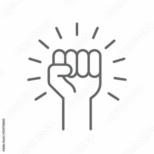 Wallpaper Mural Minimalist Fist Icon for Activism and Unity. Torontodigital.ca