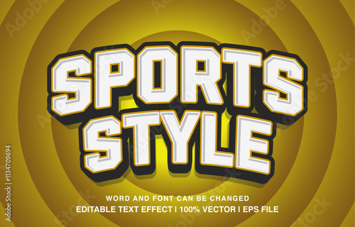 Sports Style Text Effect: Bold, athletic, and ready for action, this 3D text effect is perfect for headlines, titles, and logos. Editable with a sporty, energetic vibe! 