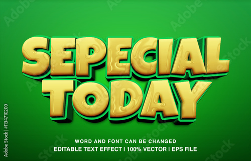 editable 3d bold special today