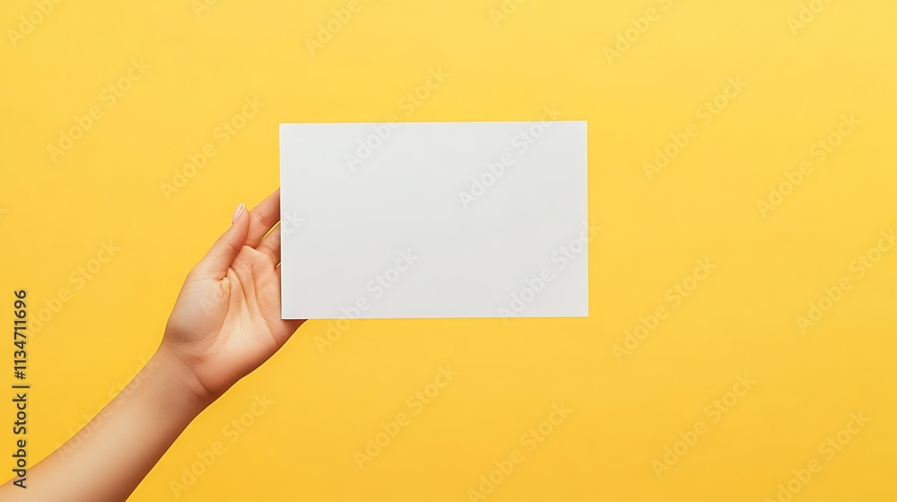 A clean and modern image of a ginger-colored hand presenting a blank sign, with a simple aesthetic for clarity A clean and modern image of a ginger-colored hand presenting a blank sign, with a simple aesthetic for clarity