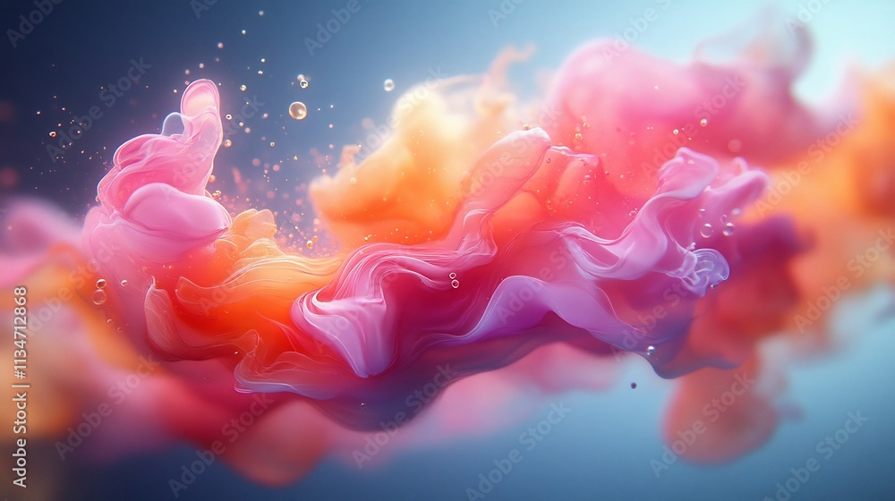 Glowing liquid forms suspended space soft neon highlights and ethereal fluid motion creating a dreamlike abstract effect Glowing liquid forms suspended space soft neon highlights and ethereal fluid motion creating a dreamlike abstract effect