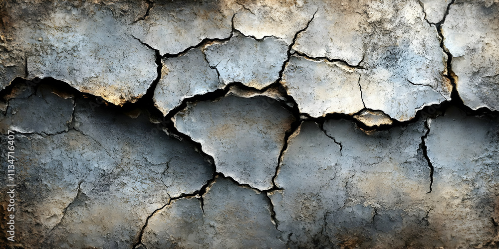 Obraz premium Cracked dry earth texture.