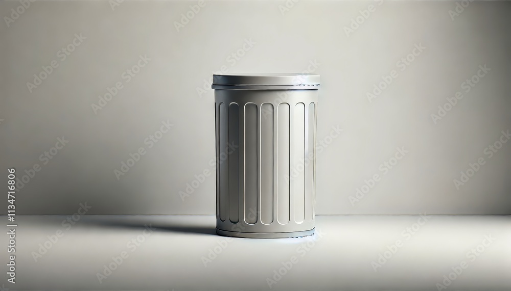 A minimalist and clear concept of a trash can. A minimalist and clear concept of a trash can.