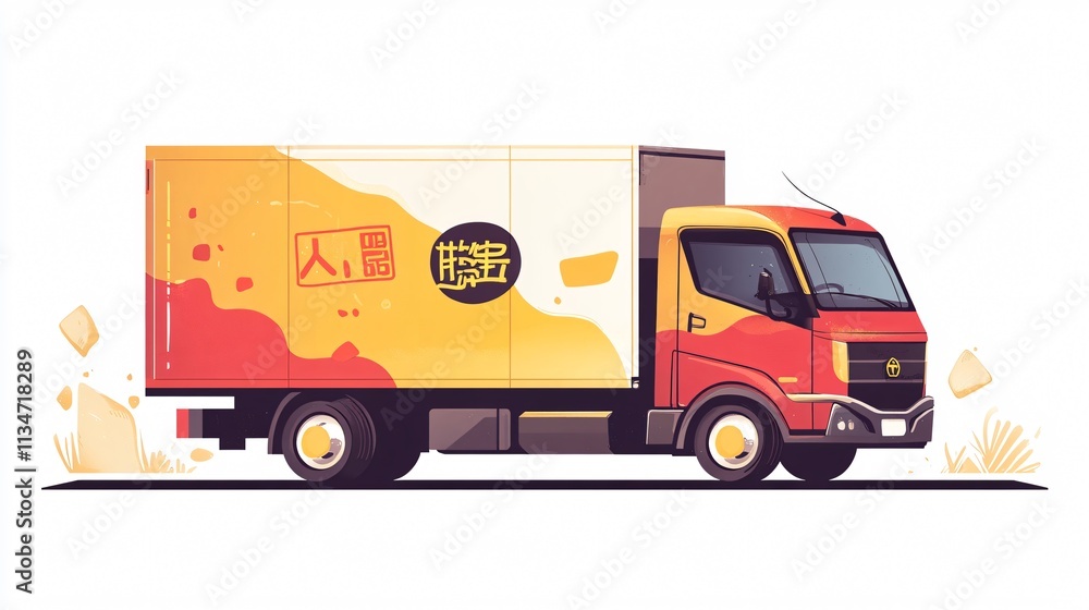 Professional Free Delivery Truck Vector Illustration Isolated - Adobe Stock Professional Free Delivery Truck Vector Illustration Isolated - Adobe Stock