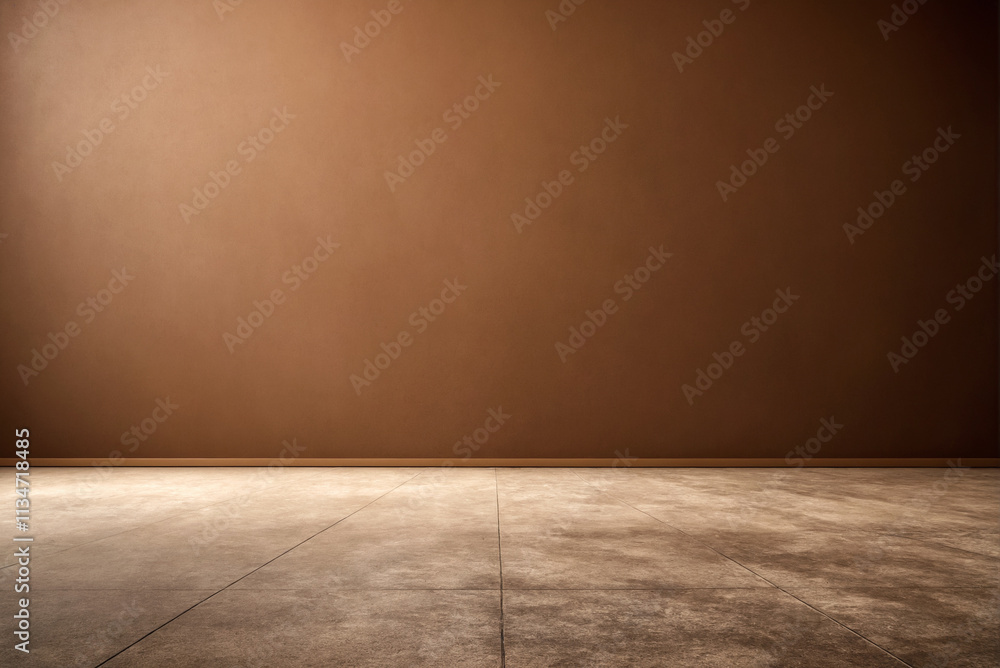 brown wall and floor. grungy wall background