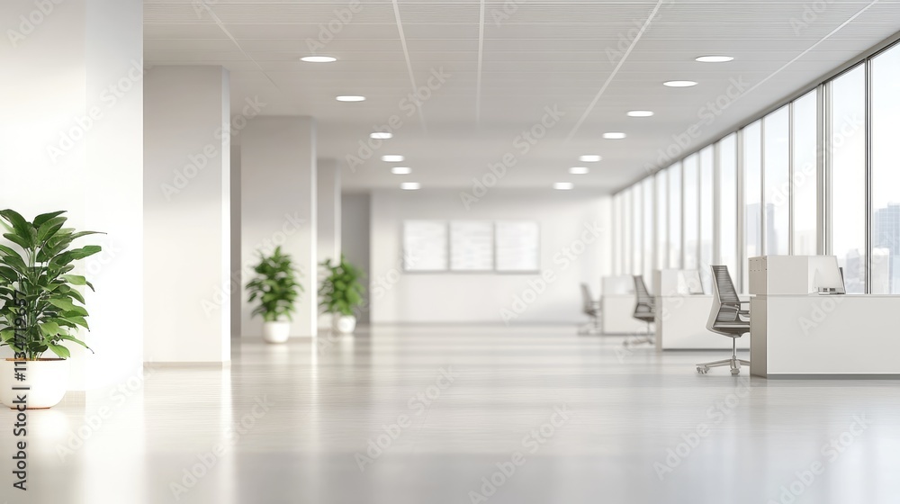 Obraz premium White cleared Blurred office background
