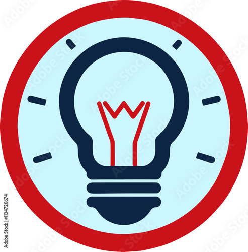 Simple design symbolizing an idea with a light bulb icon