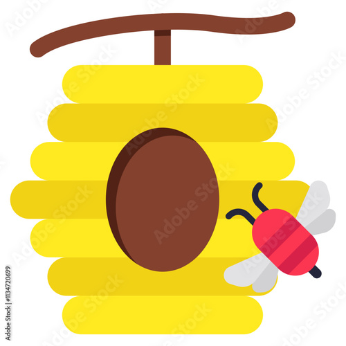 A trendy design icon of beehive