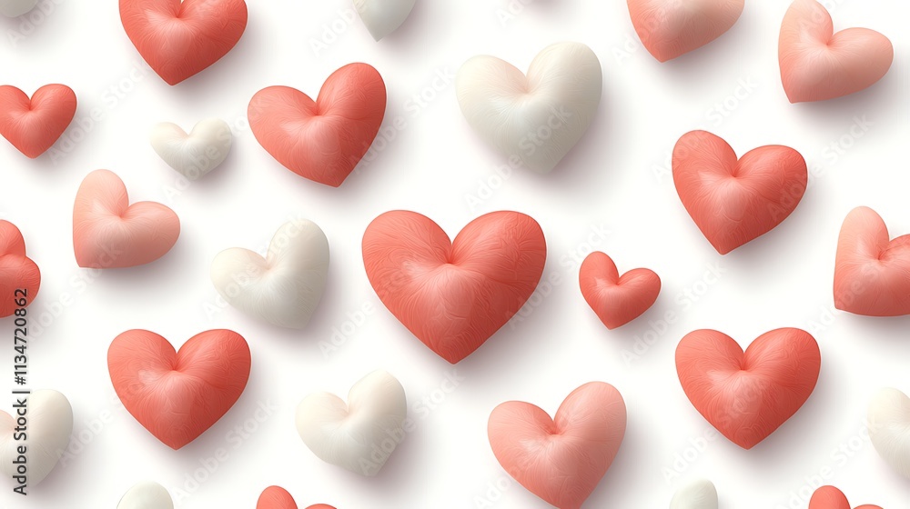 Whimsical valentine's day background with colorful hearts and love celebration theme Whimsical valentine's day background with colorful hearts and love celebration theme