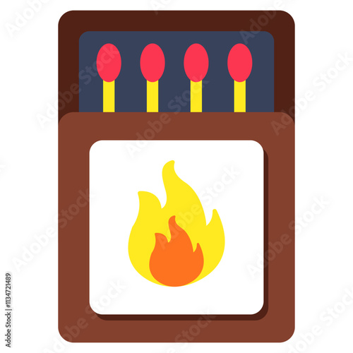 An icon design of matchbox