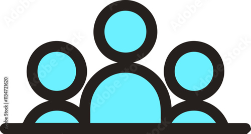Group icon symbolically depicting three people