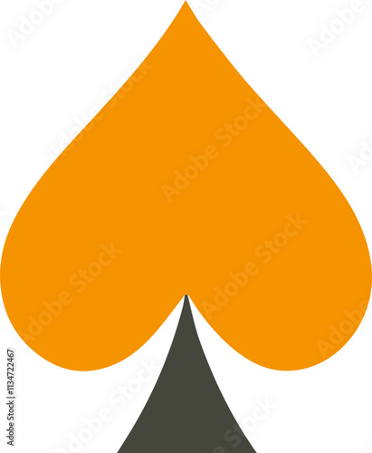 Spades icon, symbol representing card game and fun