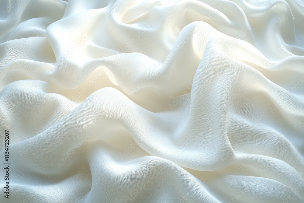 Obraz premium wrinkled white cloth dramatic shadows minimalism texture background