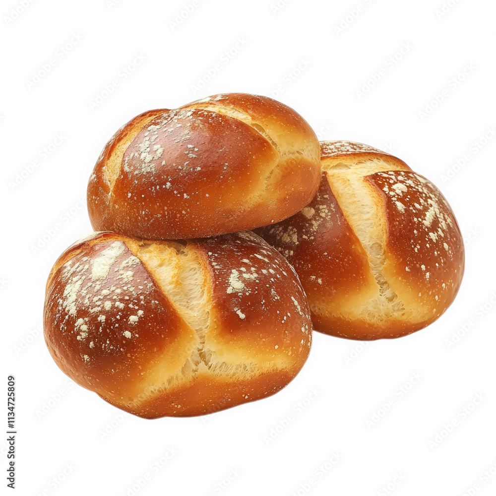 Three Golden Brown Bread Rolls Stacked High, on transparent background , png Three Golden Brown Bread Rolls Stacked High, on transparent background , png