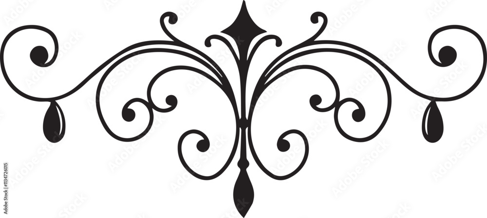 Black and white intricate decorative on white background vector Black and white intricate decorative on white background vector
