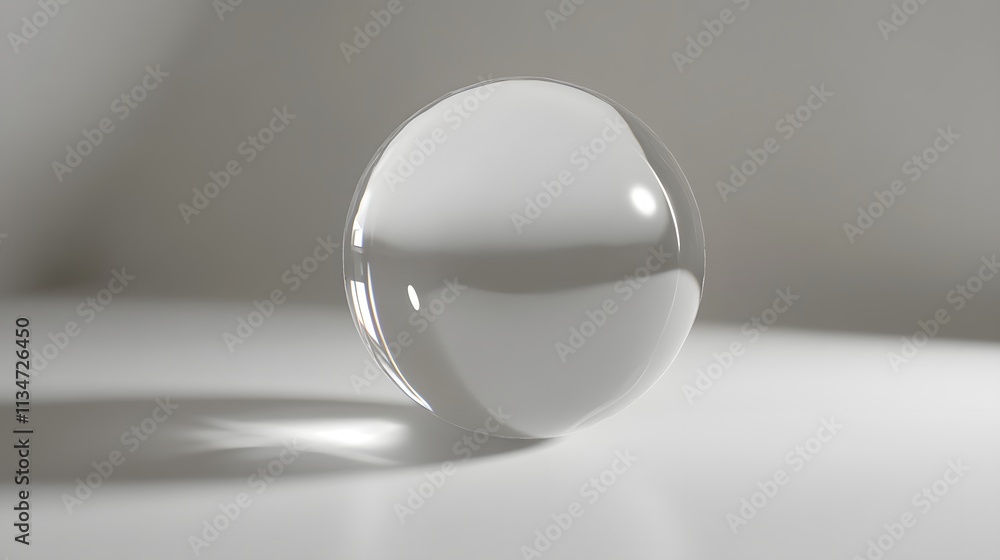 Artistic shot of a white transparent glass sphere in focus. Artistic shot of a white transparent glass sphere in focus.