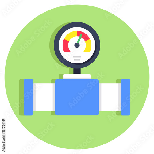 A flat design icon of pipeline