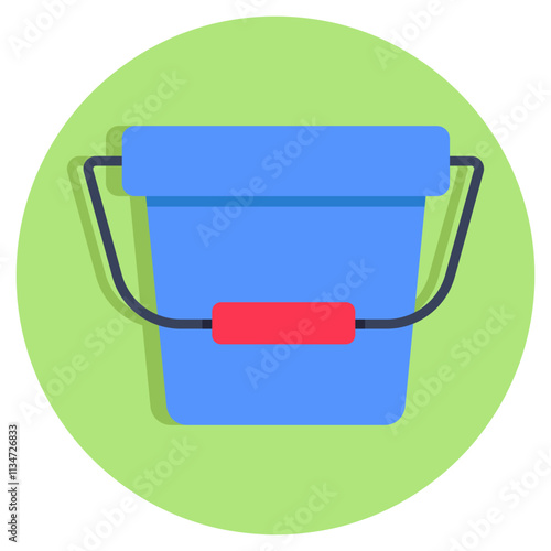 An icon design of bucket