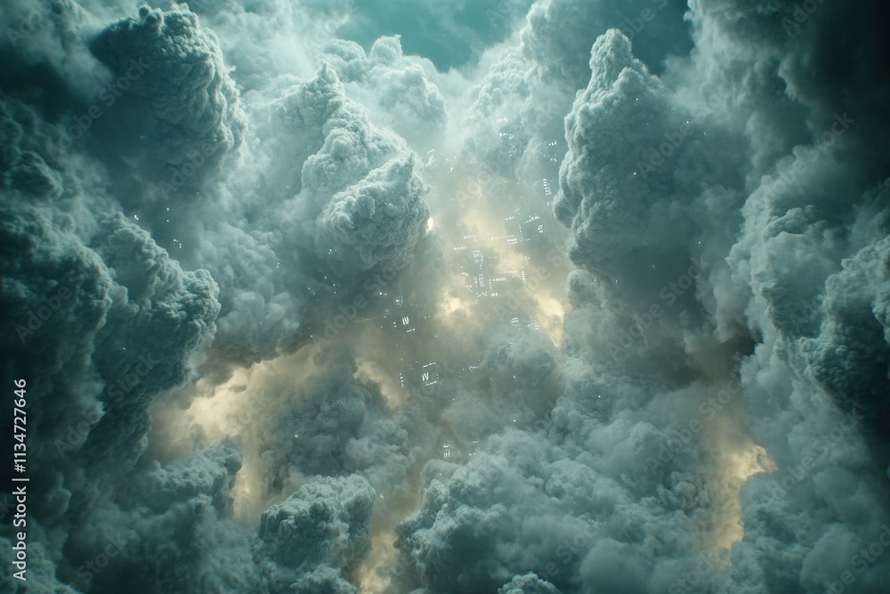 Ethereal City Beneath a Stormy Sky Ethereal City Beneath a Stormy Sky
