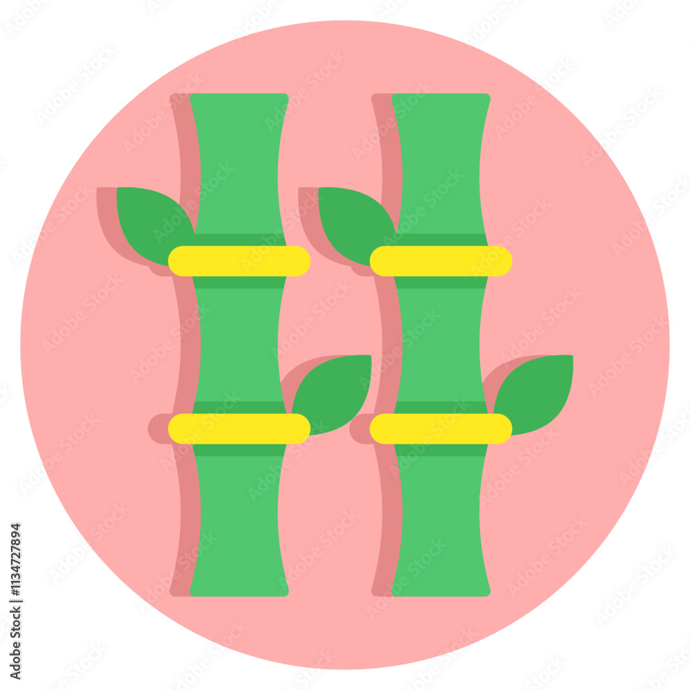 An icon design of bamboo sticks An icon design of bamboo sticks
