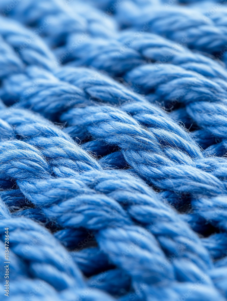 Close-up of intertwined blue fibers creating a textured pattern. Close-up of intertwined blue fibers creating a textured pattern.