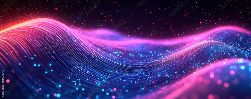 Futuristic Neon Abstract Wave Digital Background for Technology AI Data Graphics Futuristic Neon Abstract Wave Digital Background for Technology AI Data Graphics