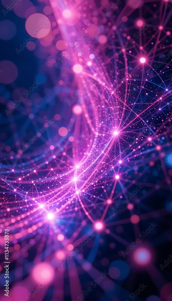 Abstract dots connected by glowing lines for a sleek design Abstract dots connected by glowing lines for a sleek design