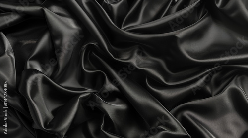 Lightly Crumpled Black Paper Background for Textures and Visual Depth