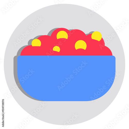 A yummy icon of food bowl