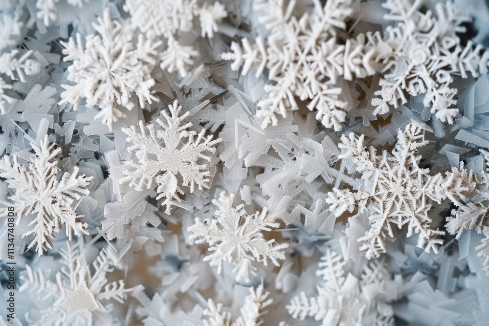 Soft frosty background with artistic snowflakes and a subtle winter glow Soft frosty background with artistic snowflakes and a subtle winter glow