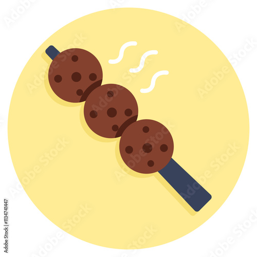 A trendy design icon of dango