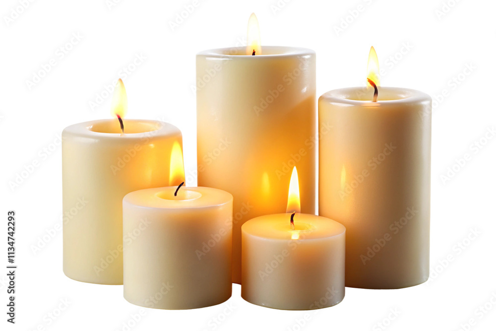 three burning candles on black background three burning candles on black background
