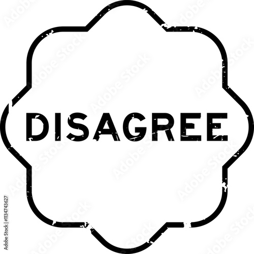 Grunge black disagree word rubber seal stamp on white background