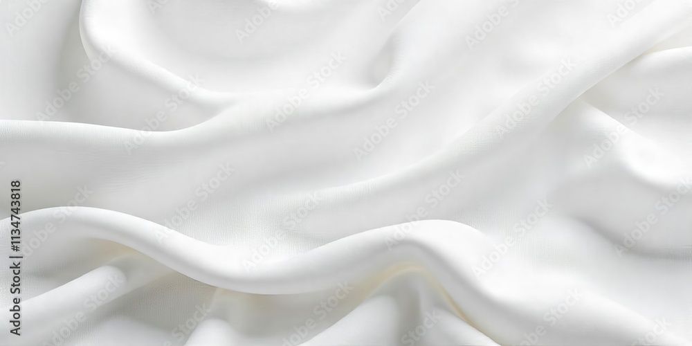 Obraz premium Elegant White Fabric Drape Texture