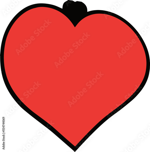 Heart-shaped icon symbolizing love and emotions