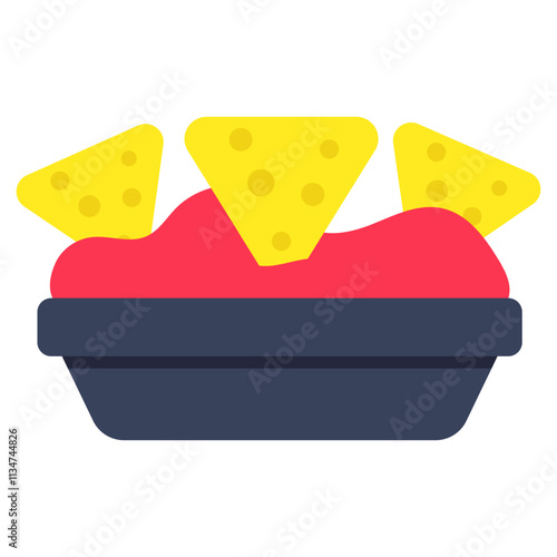 Creative design icon of nachos