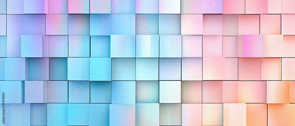 Abstract Pastel Cube Background: Soft Blue and Pink 3D Geometric Pattern Abstract Pastel Cube Background: Soft Blue and Pink 3D Geometric Pattern