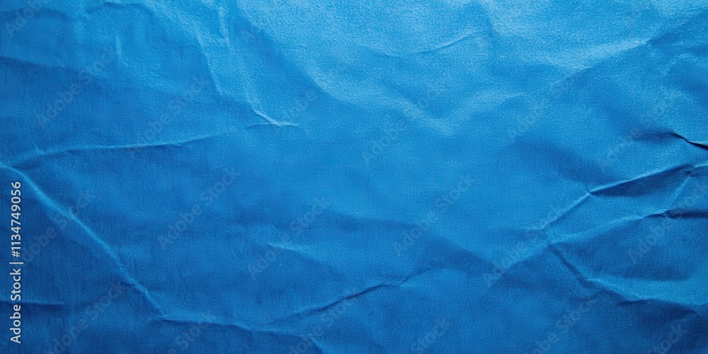 Obraz premium Textured Blue Background with Creases and Wrinkles, Ideal for Design Projects and Creative Contexts, Perfect for Printing and Digital Media Applications
