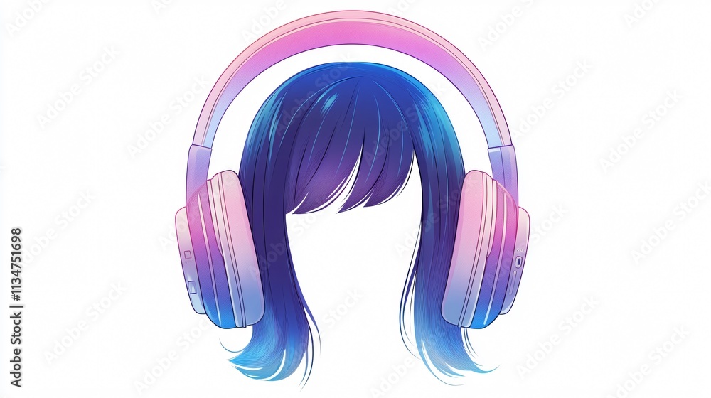 Obraz premium Professional Transparent Headphone Icon Isolated Vector for Designs