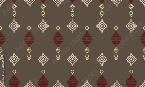 Geometric ethnic pattern seamless Digital Pixel Fabric. Cross Stitch seamless pattern. Design for fabric,background,carpet,wallpaper,clothing,wrapping,Batik,fabric,Vector illustration.