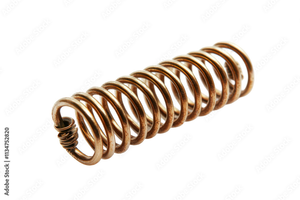 Copper Coil Spring Isolated on PNG Transparent Background Copper Coil Spring Isolated on PNG Transparent Background