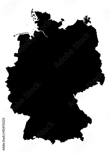 Obraz na płótnie Vector illustration of Germany country in Europe, black and white w salonie