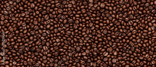 Aromatic Roasted Coffee Beans Background Texture Image