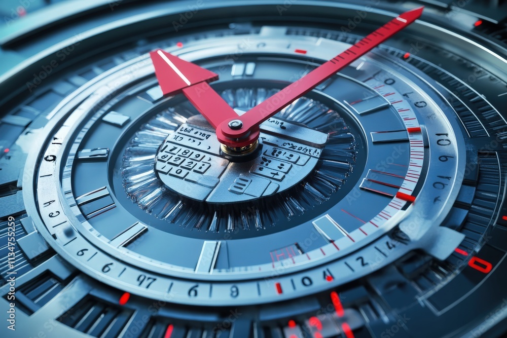 A conceptual clock with ruler-shaped hour and minute hands, and a calculator embedded at the center, symbolizing the precision of time management and the importance of calculation in resource allocate A conceptual clock with ruler-shaped hour and minute hands, and a calculator embedded at the center, symbolizing the precision of time management and the importance of calculation in resource allocate