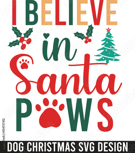 christmas dog SVG design  dog and Christmas  new year greetings. dog with holiday hats