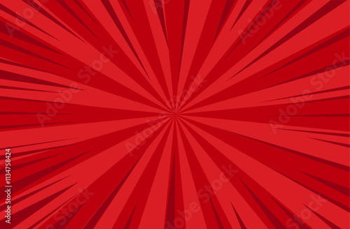 Abstract background with rays, Comics Red background