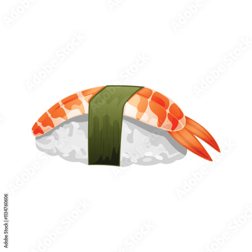 Ebi sushi vector illustration