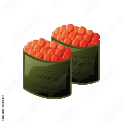 Gunkan maki sushi vector illustration