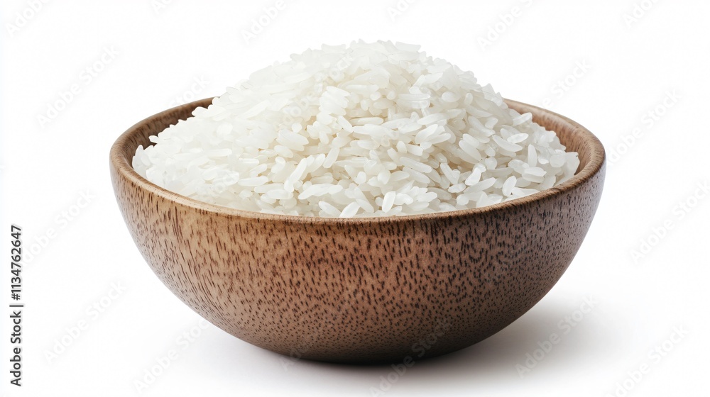 Isolated Vector Illustration of One Single Bowl of Rice - Professional Food Photography Concept Isolated Vector Illustration of One Single Bowl of Rice - Professional Food Photography Concept
