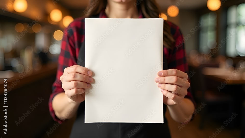 a white sign on a table with a plant on it a white sign on a table with a plant on it